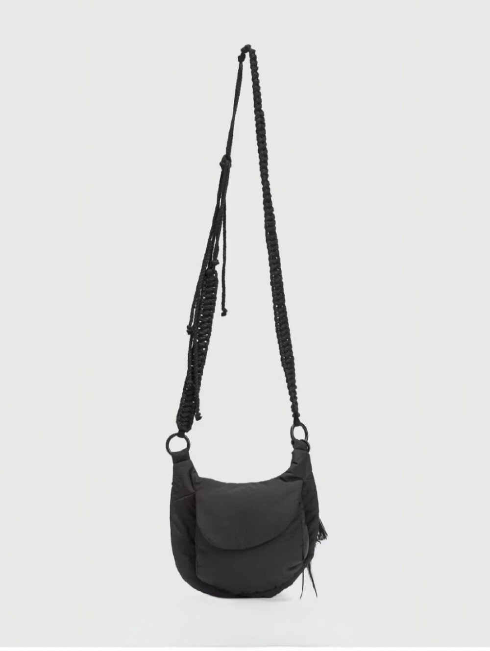 NWT HYEIN SEO BLACK SLING BAG W/ KEY RING Tech-Wear Crossbody Bag